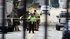 Vista general del lugar donde se produjo la explosi�n, en el sur de Bogot�