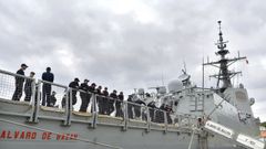 La �lvaro de Baz�n, el pasado 12 de mayo, jornada en la que zarp� rumbo al Pac�fico. 