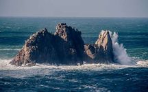 Estado de la Pedra do Cabalo ayer por la tarde.