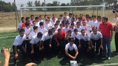 Presentaci�n de la escuela del Celta en Guajarara