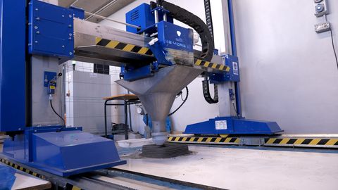 Imaxe da impresora 3D de formigón do CITEEC