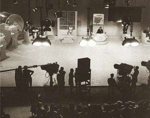 Imagen de la grabaci�n del programa suspendido, que como todos entonces ten�an un gran �xito.