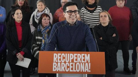 Gerardo Pisarello, durante la campa&ntilde;a para ser el candidato de Barcelona en Com&uacute;