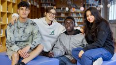 De izquierda a derecha: C�sar Rodr�guez, Julieta P�rez, Mohamed Niang Mbaye y Evelyn Miranda