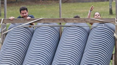 Pruebas de la Gladiator Race en la isla de las esculturas de Pontevedra