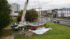 Colocando el barco de Alfonso Molina
