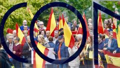Concentraci�n de policias en apoyo de los agentes destacados en Catalu�a