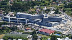 El herido fue trasladado en ambulancia al Hospital Montecelo, en Pontevedra