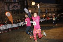 Raquel Su�rez, Ant�n Ruanova (centro), Pablo Bouzas (de verde) y Alberto Chaves dominaron una carrera que bati� r�cords de participaci�n y desbord� animaci�n. 