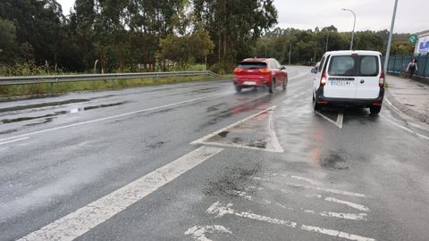 Curva en el que tuvo lugar el accidente, muy cerca de la entrada de Ares