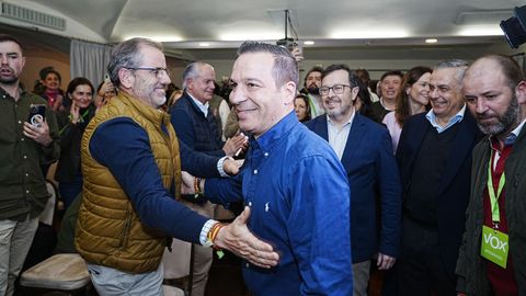 El candidato de Vox a la presidencia de Extremadura, �scar Fern�ndez Calle, tras conocer los resultados.
