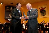 Manuel Anxo Cortizo, al recibir el galard�n de Lalinense do Ano en diciembre del 2010.