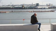 VISTA DEL PUERTO DE A CORU&Ntilde;A DESDE EL PARROTE