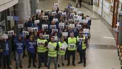 Concentraci�n en los juzgados de Santiago durante la huelga del 2018