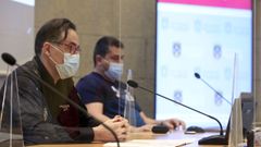 H�ctor P�rez y Jos� Antonio Arias, protagonistas del simposio en la Diputaci�n de Lugo. 