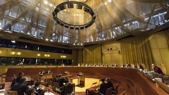 Gran sala de vistas del Tribunal de Justicia de la UE