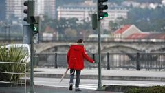 Sem�foros en la Avenida de Buenos Aires de Pontevedra.