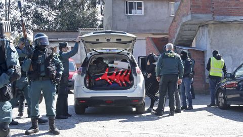 Operacin antidroga de la Guardia Civil en el poblado del Vao