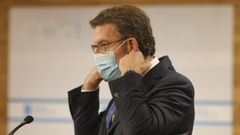 Feijoo, en la rueda de prensa posterior al Consello de la Xunta