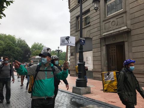 Manifestaci�n de los riders asturianos