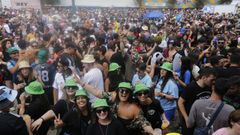 Muchas pandillas aprovecharon el domingo para reunirse en el campo de la fiesta de Naseiro