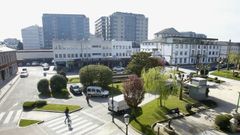 La estaci�n de autobuses de Lugo, junto a O Vello C�rcere y enfrente de la Muralla