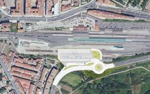 En el plano, vista de la ubicaci�n de la estaci�n de autobuses y la reforma que requiere Clara Campoamor