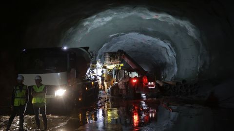 Obras de los tneles del tren al puerto exterior