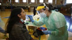 Cribado realizado el lunes a vecinos de la parroquia de Arante, en Ribadeo