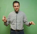Diego Lorente es el director de la banda de Mea�o y tambi�n da clases de clarinete en la escuela de m�sica del municipio. 