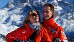 Corinna y Michael Schumacher, en una estaci�n de esqu� de Italia en el a�o 2005