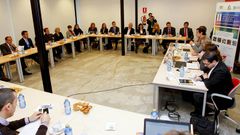 Los asistentes a la jornada de ayer.