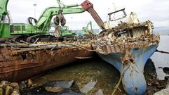 Una decena de barcos cefalopoderos que faenaban en Mauritania han sido ya desguazados.