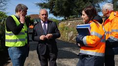 Jos Tom visit esta semana las obras en marcha en la carretera provincial que une Bveda con Monforte por Ribas Pequenas