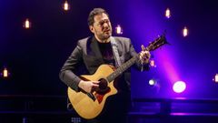 El cantautor Ismael Serrano durante un concierto su gira La cancin de nuestra vidaen Zaragoza