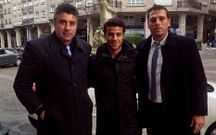 Rafinha, con Alexandre Gallo y Maurice Cupertino en Vigo.