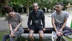 Juli�n Pacomio, en el centro, junto a Bibi D�ria y Bruno Brandolino