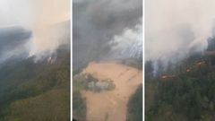 Imágenes aéreas de los incendios en Ibias