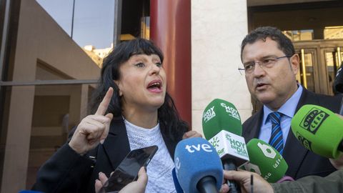 Juana Rivas, antes de declarar sobre la sustraccin de su hijo menor en un juzgado de Granada.