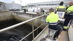 Instalaciones de la estaci�n depuradora de aguas residuales del cabo Priori�o