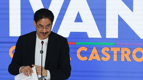 Iv�n Cepeda, durante su comparecencia en la que asumi� su derrota