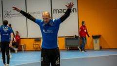 Mile Mijuskovic, durante un partido con el OAR Coru�a.