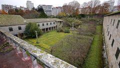 Jardines del antiguo convento de Santa Clara, en el centro de Pontevedra