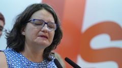 Oltra durante el anuncio de su dimisi�n el pasado 21 de junio