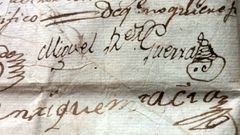 La r�brica de un antiguo regidor. En un documento judicial datado en 1822 aparece la firma de Miguel Rodr�guez Guerra, un sacerdote que ese a�o ocup� el cargo de alcalde constitucional de Cereixa. En 1821, seg�n consta en otros documentos hist�ricos, el alcalde de Cereixa fue Jos� S�nchez Somoza