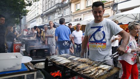 Sardinas en la plaza de Vigo, en A Corua