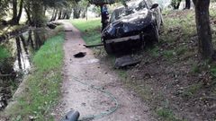 Estado del coche accidentado en el Rato