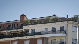 Fachada exterior del �tico adquirido por la Comunidad de Madrid.