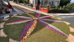 Decoraci�n floral en las calles de Taboada
