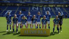 Alineacin del Real Oviedo Femenino en el partido ante el AEM en el Carlos Tartiere